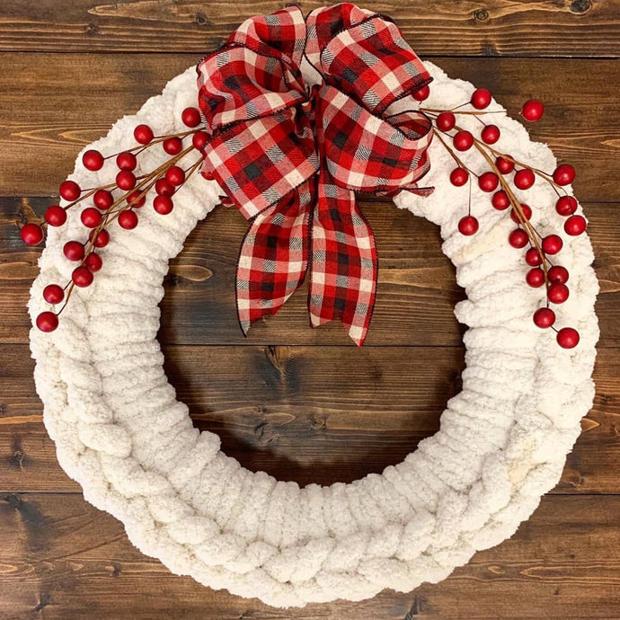 Winter Knit Wreath at Uva Winebar Mashpee January 12th at 6pm