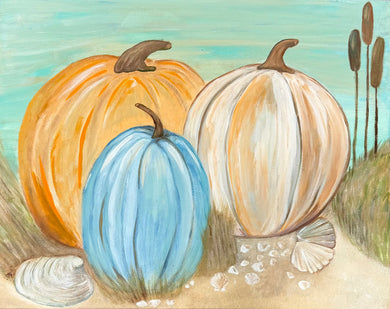 Paint & Sip Fall Pumpkins with Julie October 23rd at 6pm